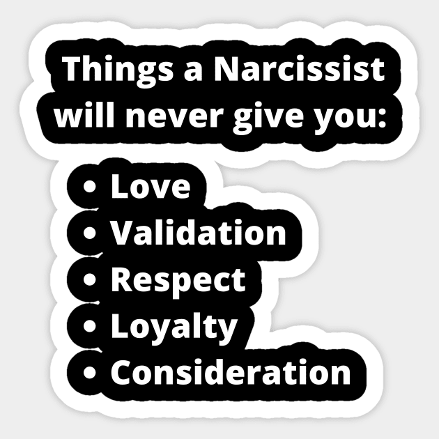 Narcissist's Personality Sticker by twinkle.shop